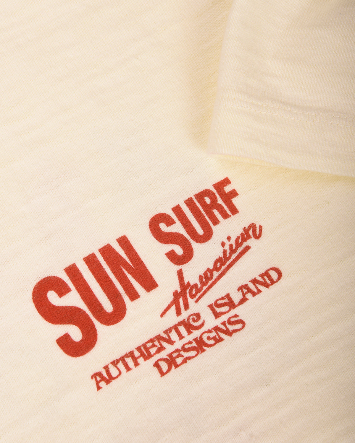 SUN SURF SLUB YARN TEE 'BETTY HIGGIN LOGO' - OFF WHITE