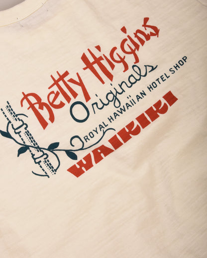 SUN SURF SLUB YARN TEE 'BETTY HIGGIN LOGO' - OFF WHITE