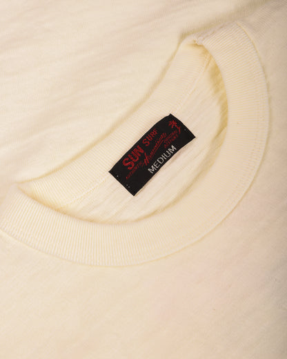 SUN SURF SLUB YARN TEE 'FRESH ISLAND CHICKEN' - OFF WHITE