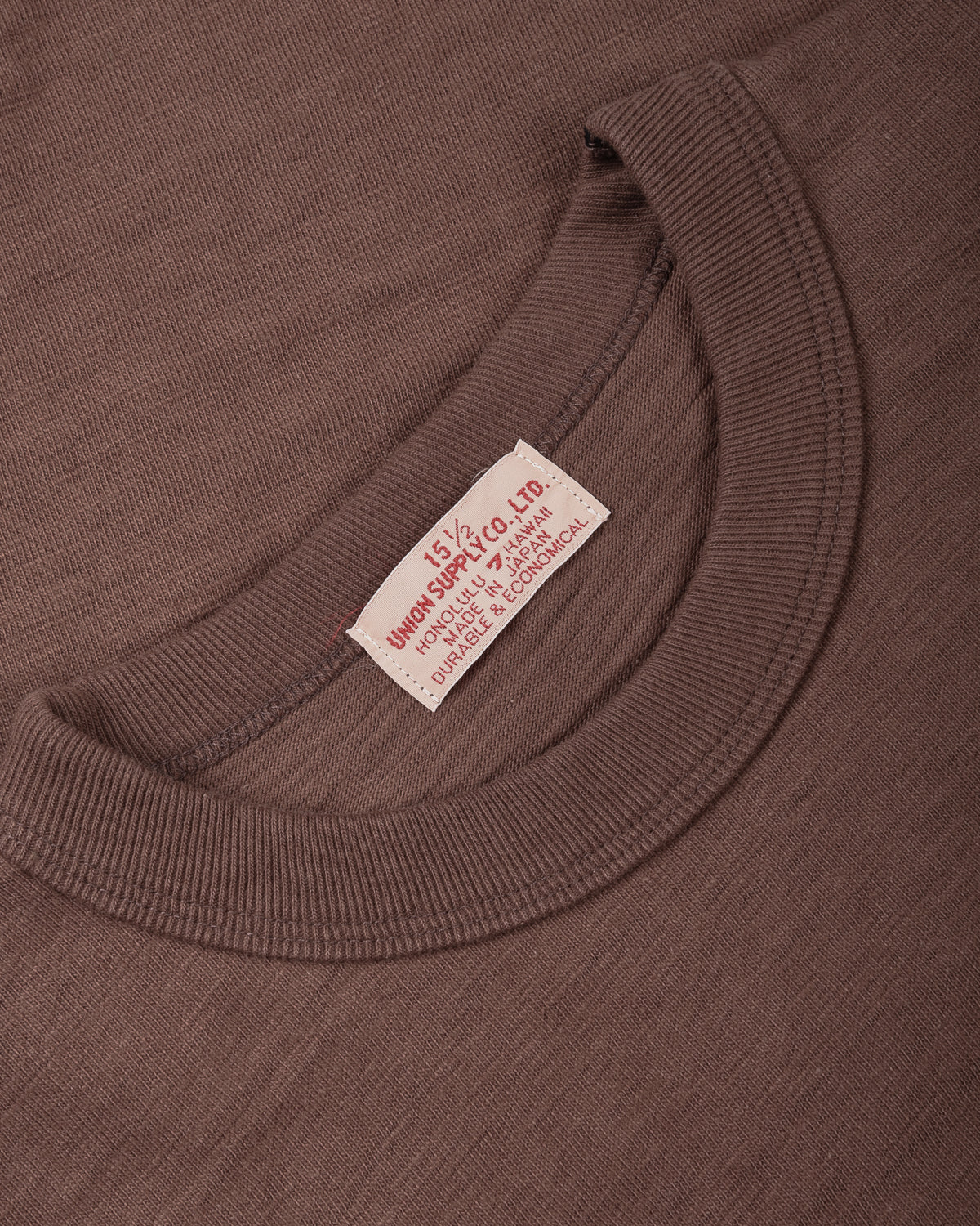 UNION SUPPLY LOGO TEE - BROWN