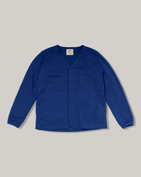 SNOW PEAK FLEXIBLE INSULATED CARDIGAN - BLUE – Pickings and Parry