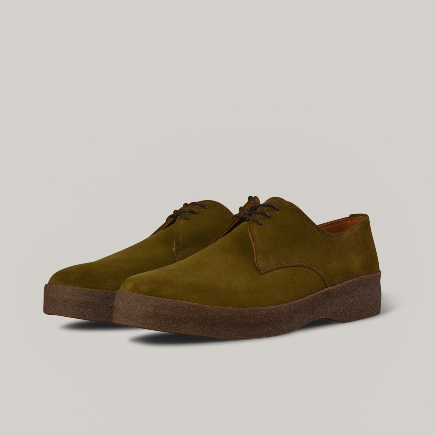 PPHH x SANDERS MENS BRIT GIBSON SHOE - MOSS SUEDE – Pickings and Parry