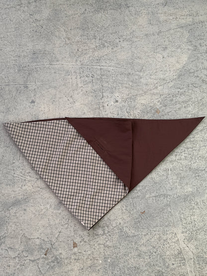 A BRONZE AGE - SCOUT SHAWL - CHOCOLATE NYLON/ SANDY PLAID