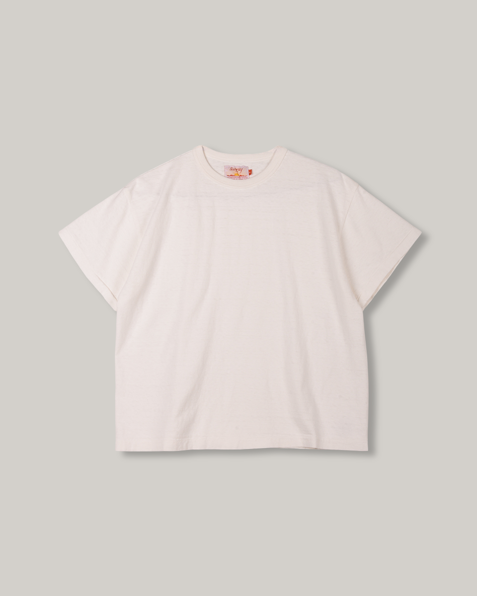SUNRAY SPIRIT PIGMENT DYE HI'AKA  SS TSHIRT - BLANC DE BLANC