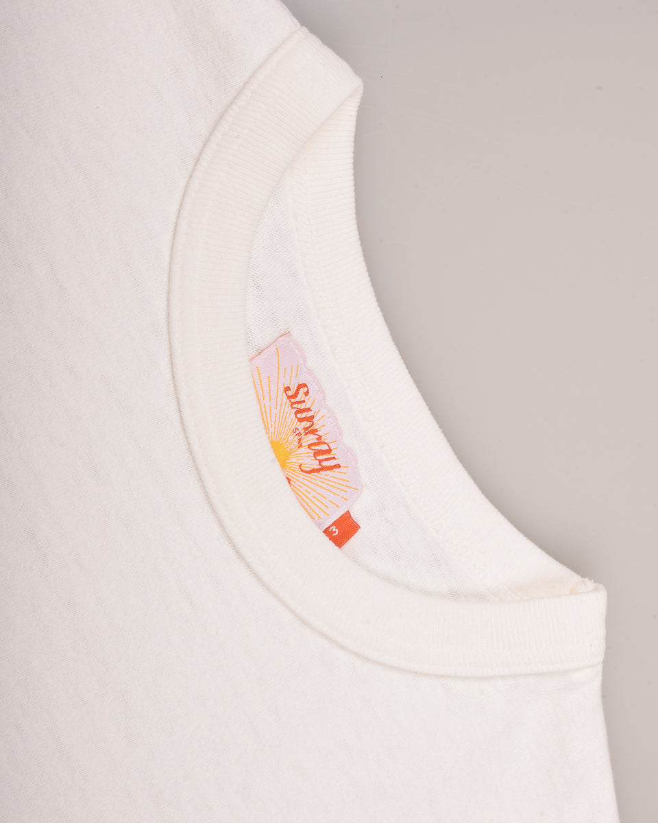 SUNRAY SPIRIT PIGMENT DYE HI'AKA  SS TSHIRT - BLANC DE BLANC