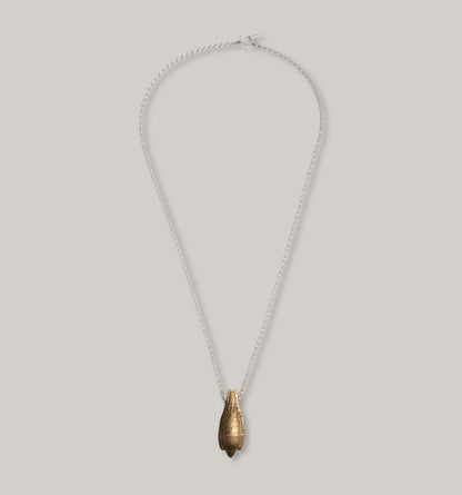 TENDER PEREGRINE FALCON WHISTLE NECKLACE - BRASS AND .925 SILVER