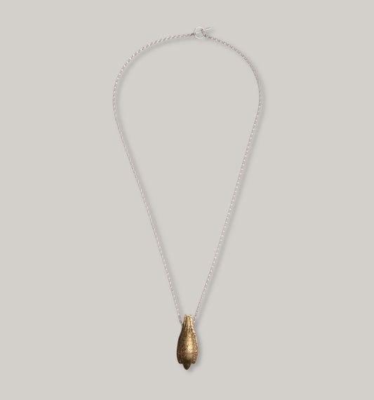 TENDER PEREGRINE FALCON WHISTLE NECKLACE - BRASS AND .925 SILVER