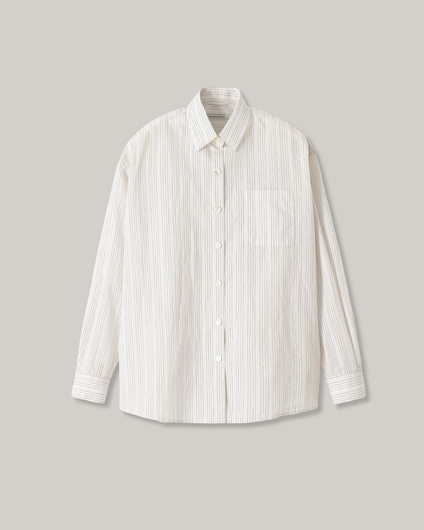 NOTHING WRITTEN TIMON STRIPED COTTON SHIRT - IVORY