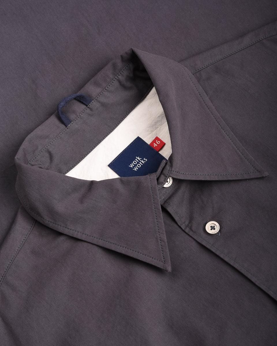 WORK WORKS MENS COLLARED WORK SHIRT - PALE NAVY