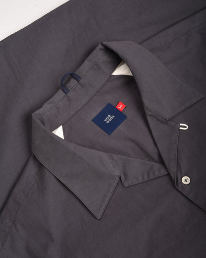 WORK WORKS MENS PATCH POCKET HAVANA SHIRT - PALE NAVY