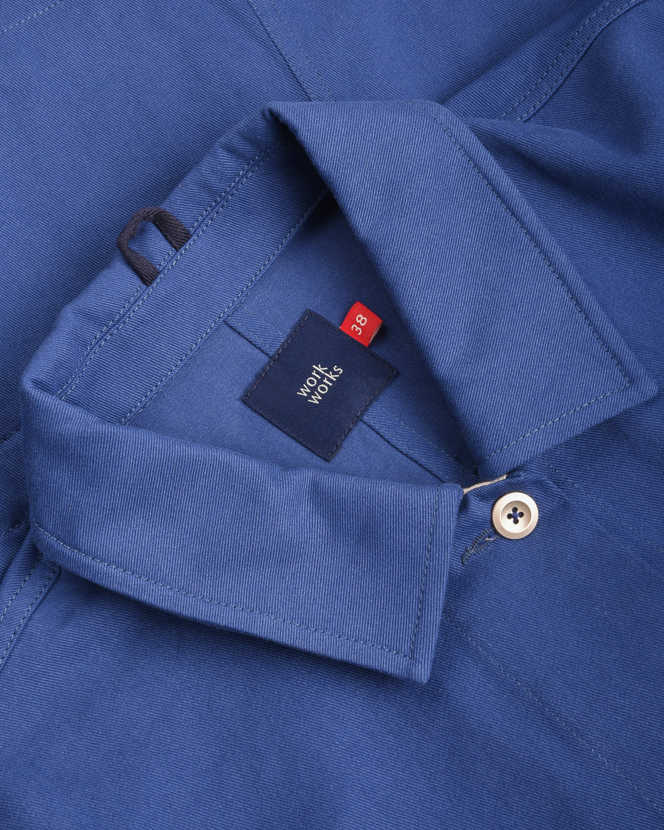 WORK WORKS WOMENS CROPPED JACKET - BLUE TWILL