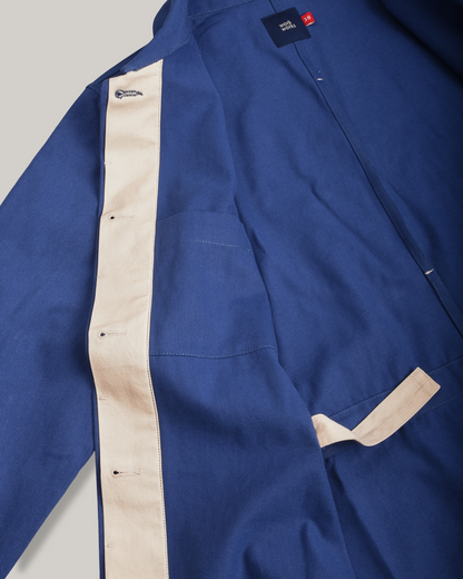WORK WORKS WOMENS CROPPED JACKET - BLUE TWILL