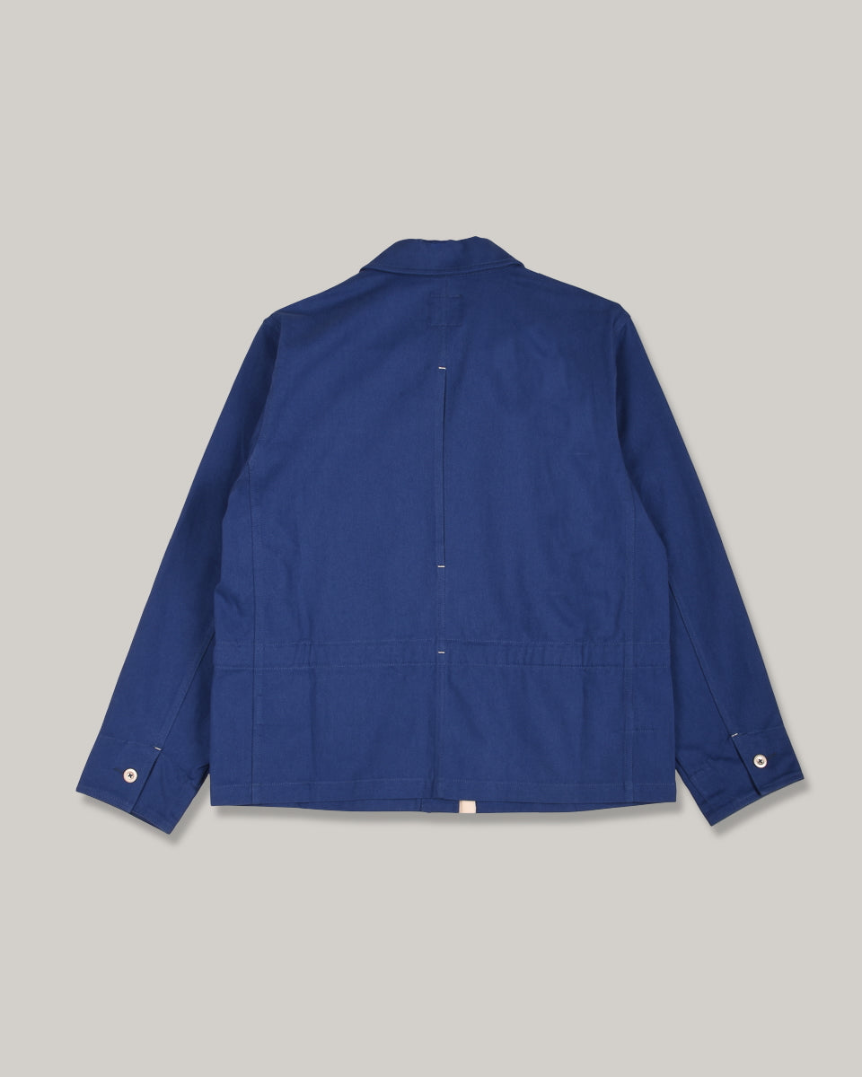 WORK WORKS WOMENS CROPPED JACKET - BLUE TWILL