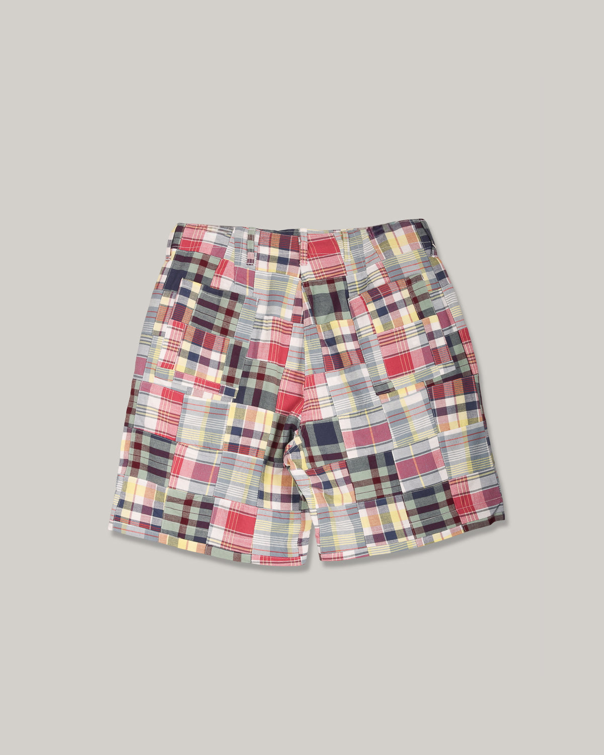 SUGAR CANE MADRAS SHORTS PATCHWORK CHECK - GREEN