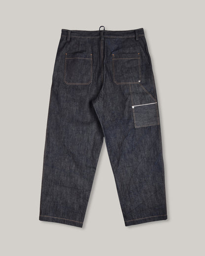 WORK WORKS MENS TOOL POCKET TROUSER - INDIGO DENIM