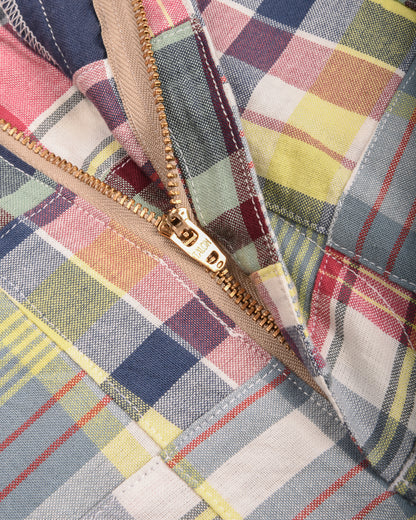SUGAR CANE MADRAS SHORTS PATCHWORK CHECK - GREEN