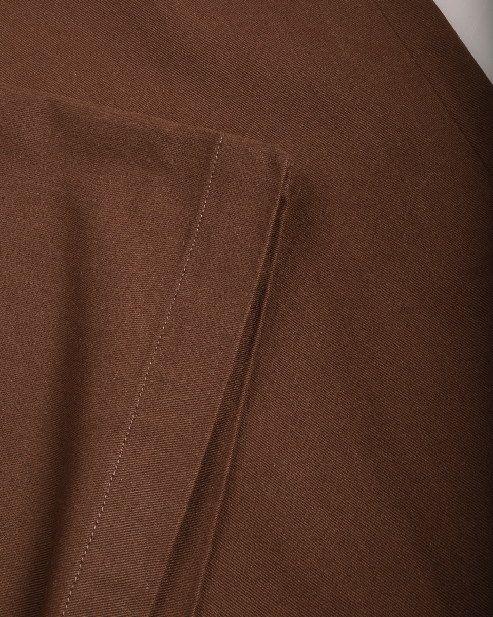 WORK WORKS WOMENS ANKLE LENGTH TROUSERS - BROWN