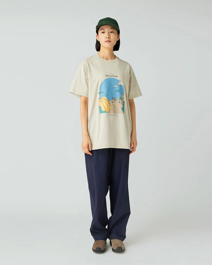 SNOW PEAK CAMPING GRAPHIC T-SHIRT - IVORY