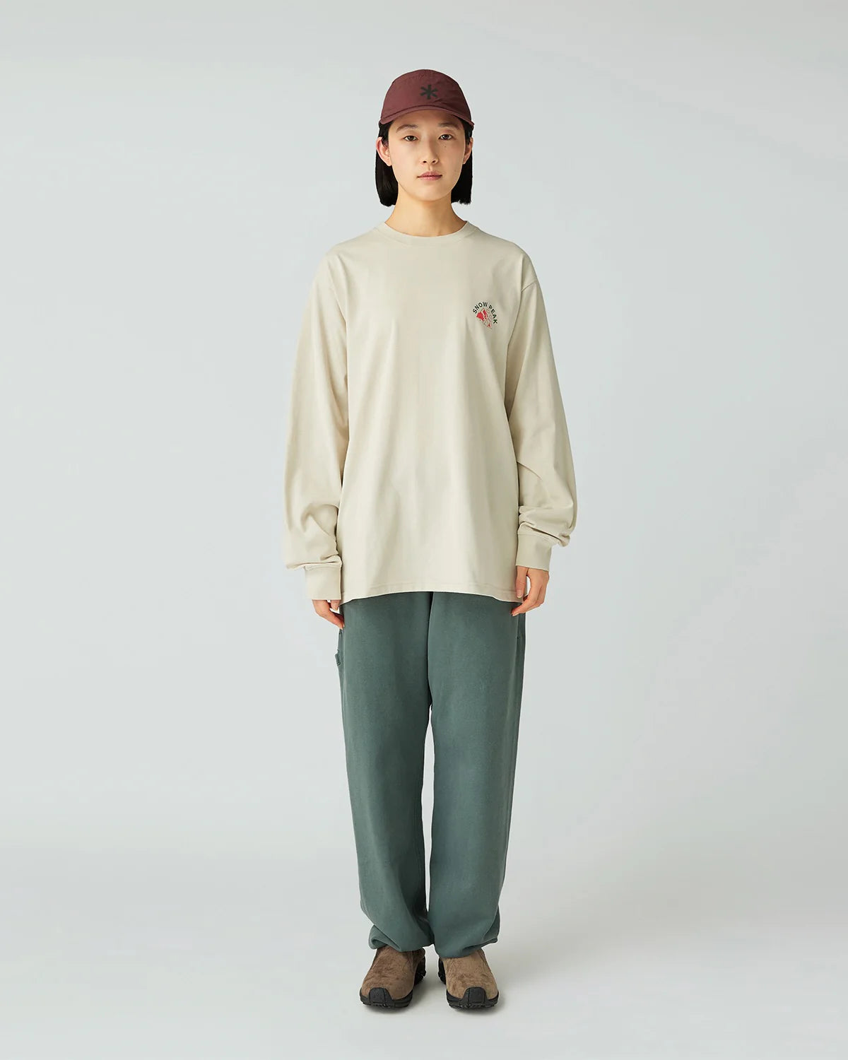 SNOW PEAK LIVING WITH NATURE L/S T-SHIRT - IVORY