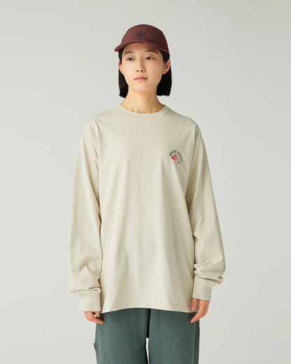 SNOW PEAK LIVING WITH NATURE L/S T-SHIRT - IVORY