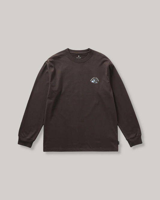 SNOW PEAK LIVING WITH NATURE L/S T-SHIRT - DARK BROWN
