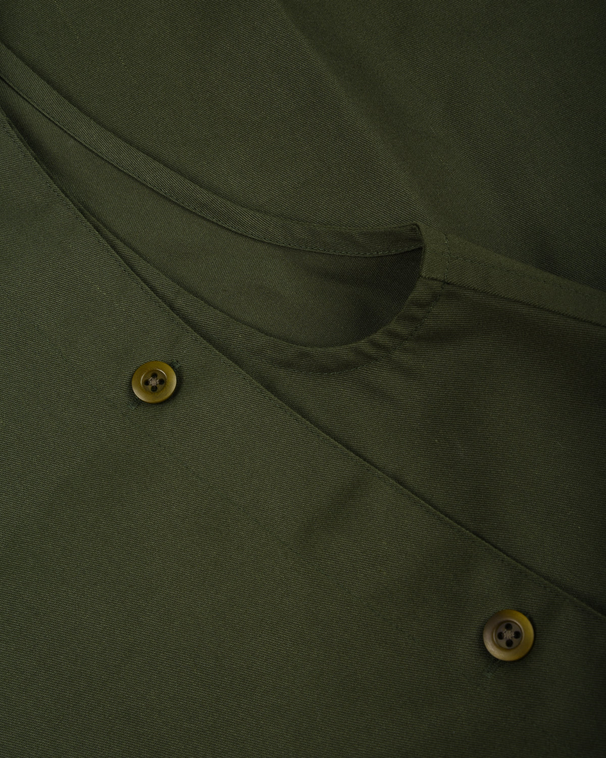 TS(S) HARD TWILL CLOTH SIDE BUTTON SLEEVELESS DRESS - GREEN