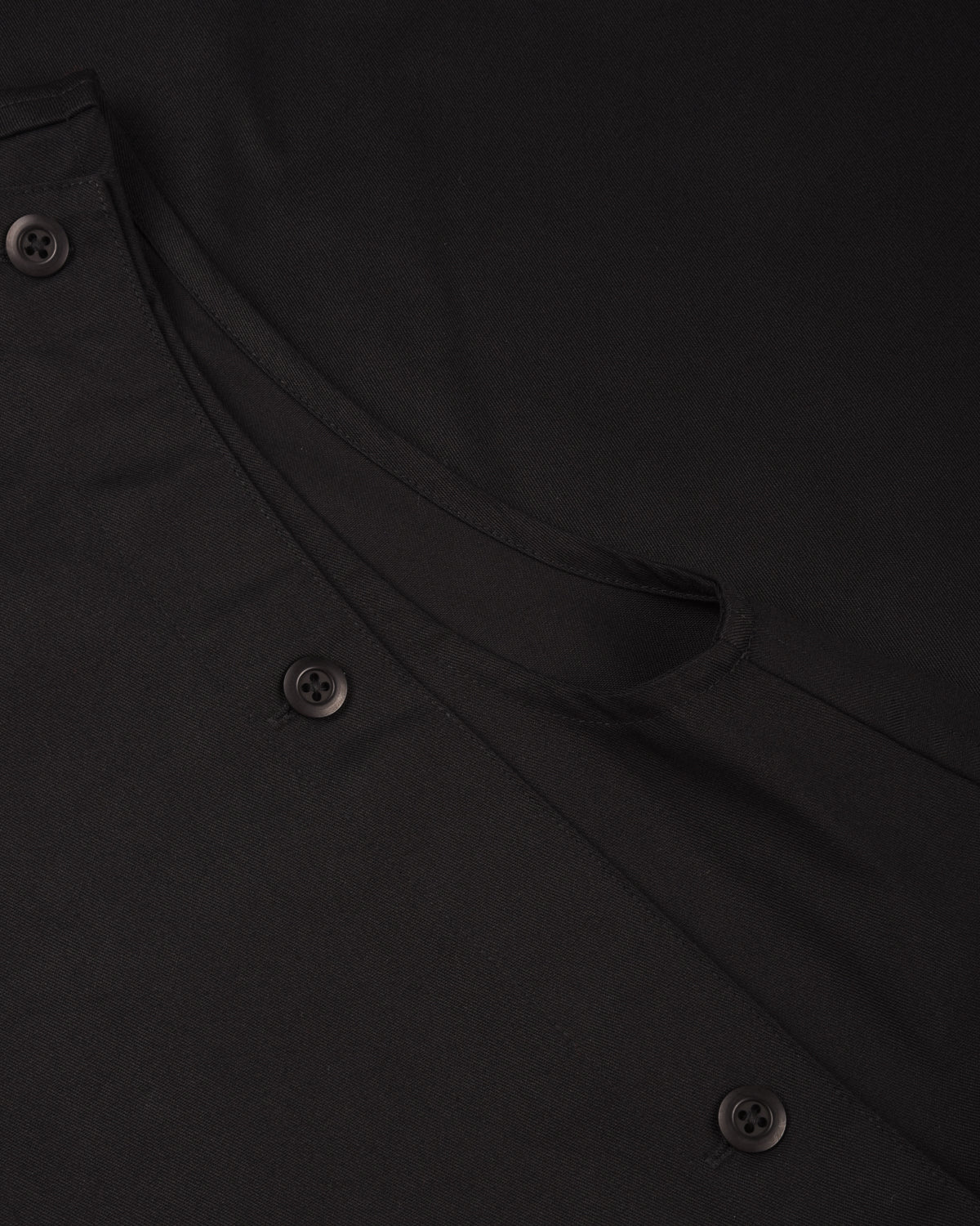 TS(S) HARD TWILL CLOTH SIDE BUTTON SLEEVELESS DRESS - BLACK