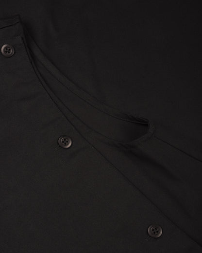 TS(S) HARD TWILL CLOTH SIDE BUTTON SLEEVELESS DRESS - BLACK