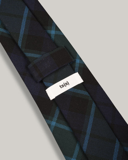 TS(S) TARTAN PLAID NECK TIE - BLUE
