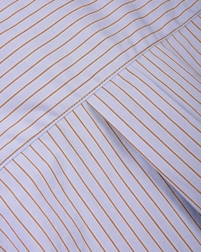 TS(S) STRIPE COTTON POPLIN CLOTH BAGGY FIT SHIRT - BLUE