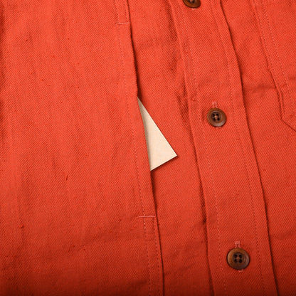 TS(S) ASYMMETRIC POCKET WORK SHIRT - RED