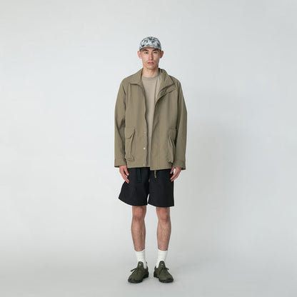 SNOW PEAK NYLON TUSSAH 2WAY SHORTS - BLACK