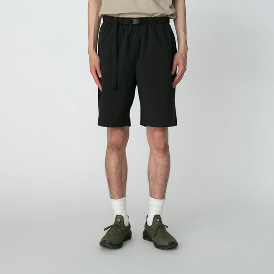 SNOW PEAK NYLON TUSSAH 2WAY SHORTS - BLACK