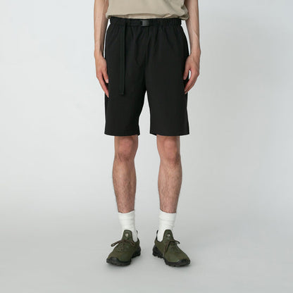 SNOW PEAK NYLON TUSSAH 2WAY SHORTS - BLACK