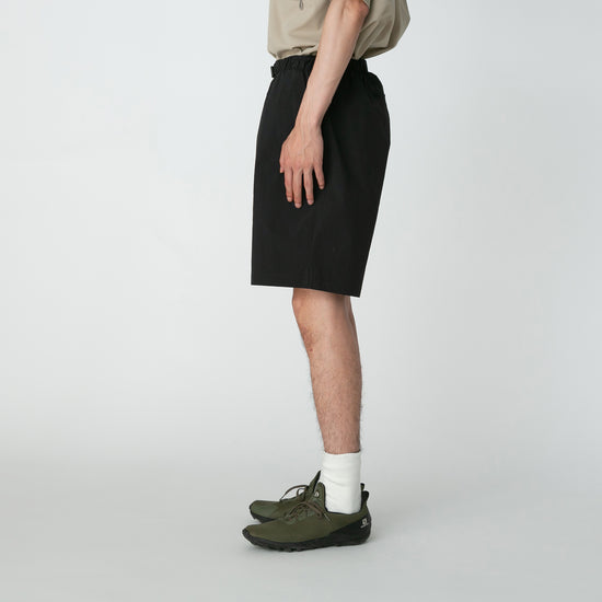 SNOW PEAK NYLON TUSSAH 2WAY SHORTS - BLACK