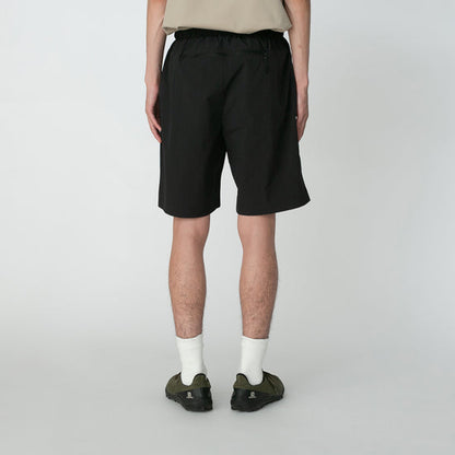 SNOW PEAK NYLON TUSSAH 2WAY SHORTS - BLACK