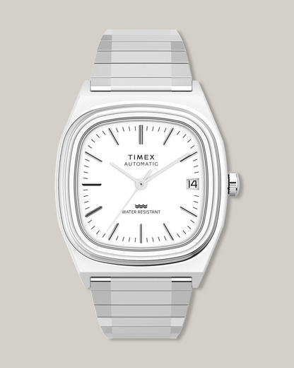 TIMEX® AUTOMATIC 1983 E LINE REISSUE 34MM STAINLESS STEEL EXPANSION BAND WATCH