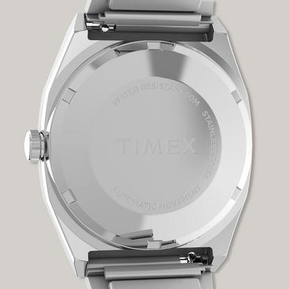 TIMEX® AUTOMATIC 1983 E LINE REISSUE 34MM STAINLESS STEEL EXPANSION BAND WATCH