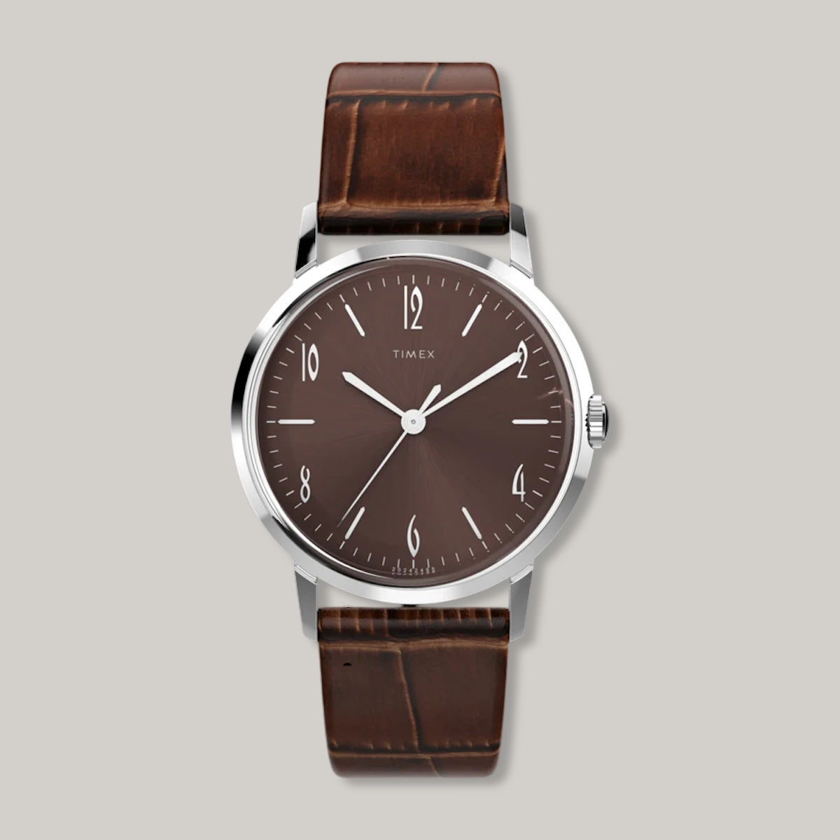 TIMEX MARLIN ® HAND-WOUND 34MM LEATHER STRAP WATCH  - BROWN