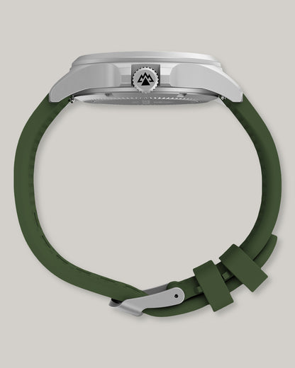 TIMEX EXPEDITION® FIELD POST SOLAR 41MM SILICONE STRAP WATCH - GREEN/ BLACK