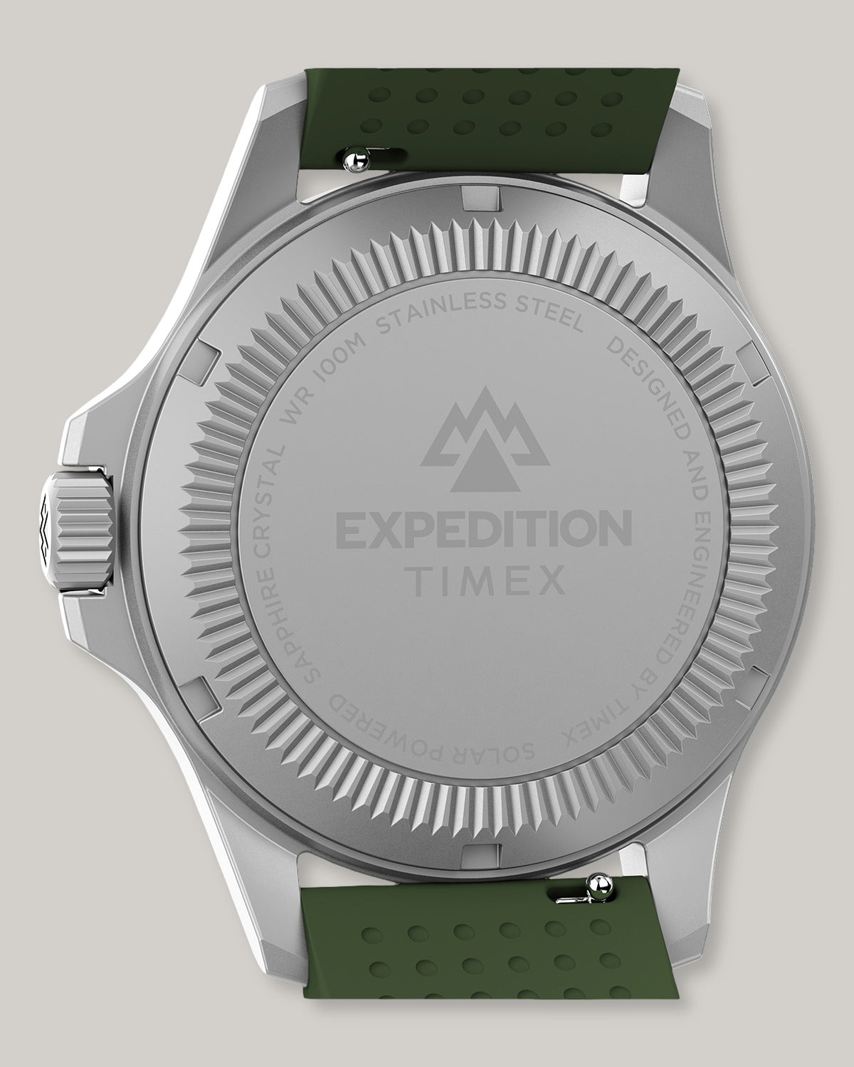 TIMEX EXPEDITION® FIELD POST SOLAR 41MM SILICONE STRAP WATCH - GREEN/ BLACK