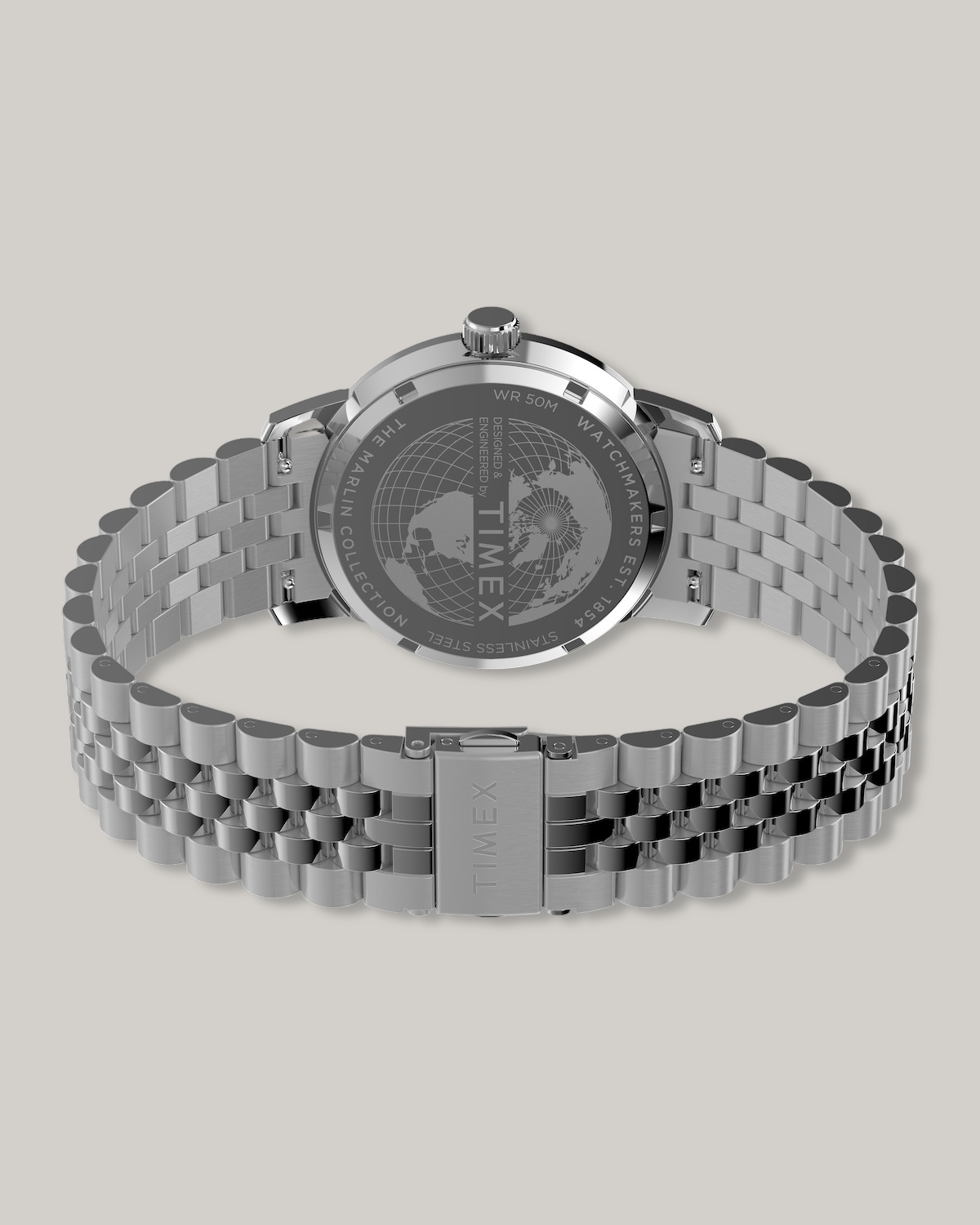 TIMEX MARLIN® QUARTZ GMT 40MM STAINLESS STEEL BRACELET WATCH - BLUE DIAL