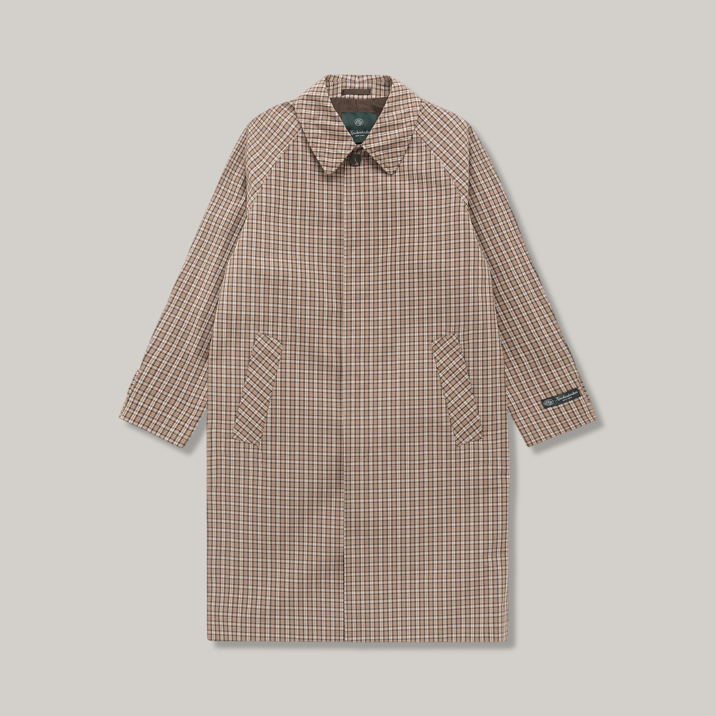 KNICKERBOCKER TRENCH W.R. COAT - TAN PLAID