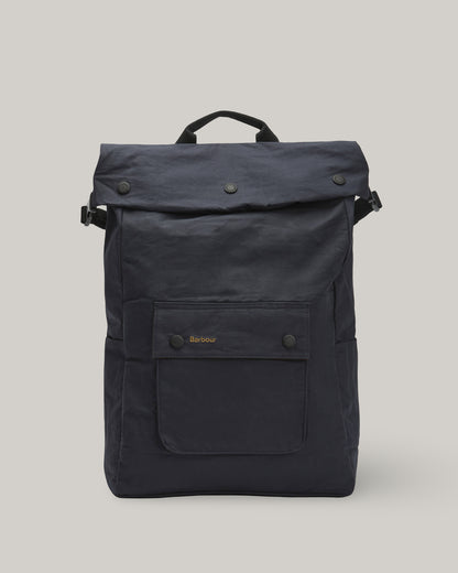 BARBOUR TRANSPORT FOLDOVER BACKPACK - NAVY
