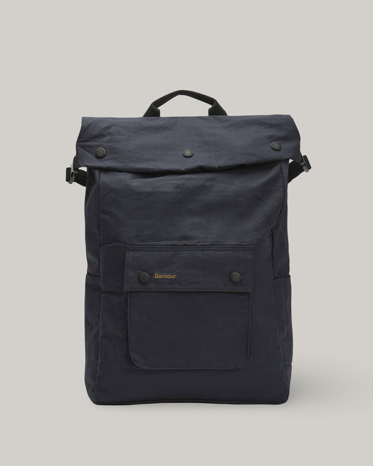 BARBOUR TRANSPORT FOLDOVER BACKPACK - NAVY