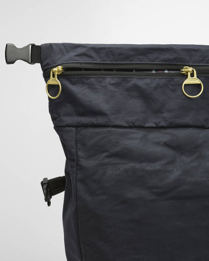 BARBOUR TRANSPORT FOLDOVER BACKPACK - NAVY