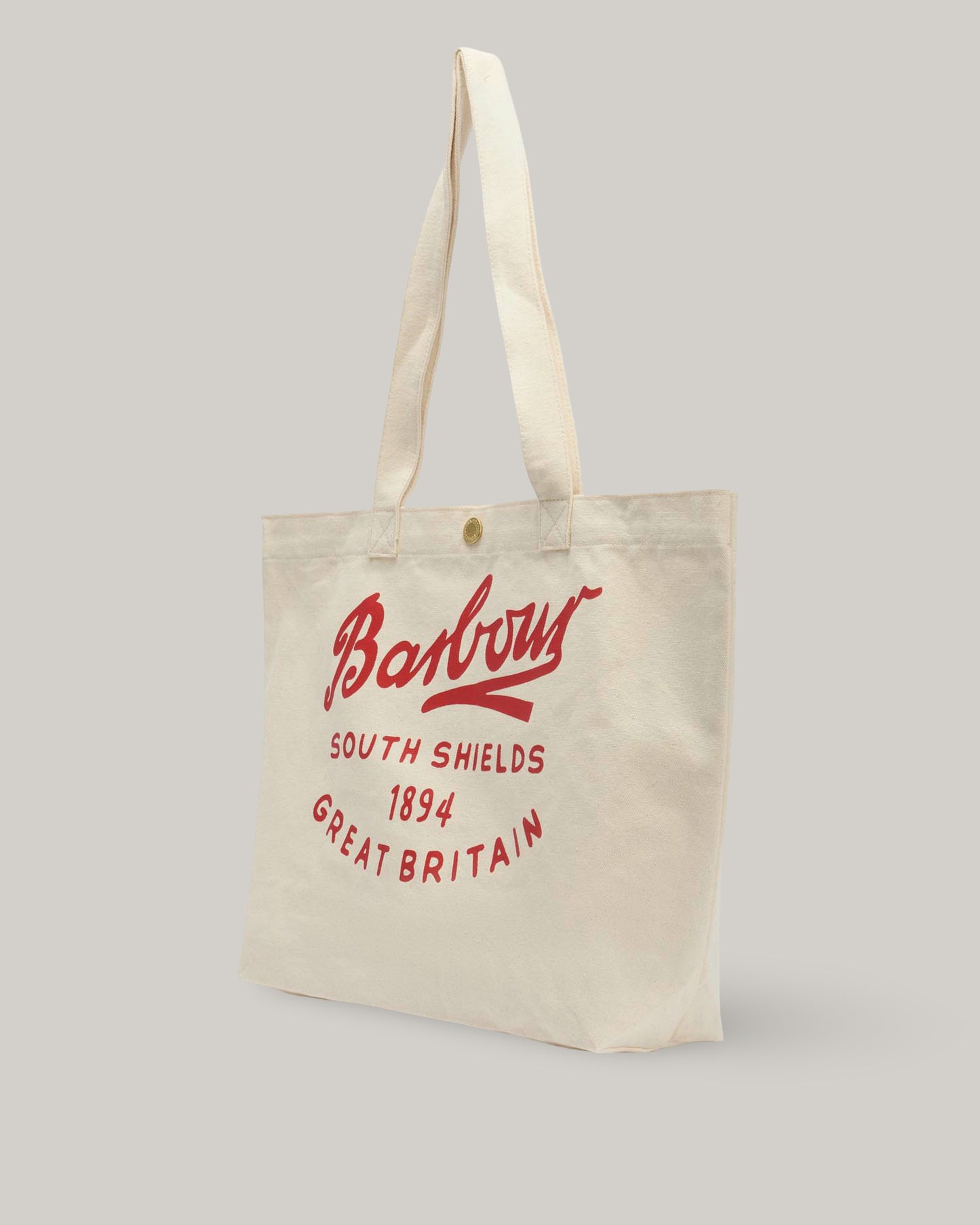 BARBOUR SCRIPT TOTE BAG - RED LOGO
