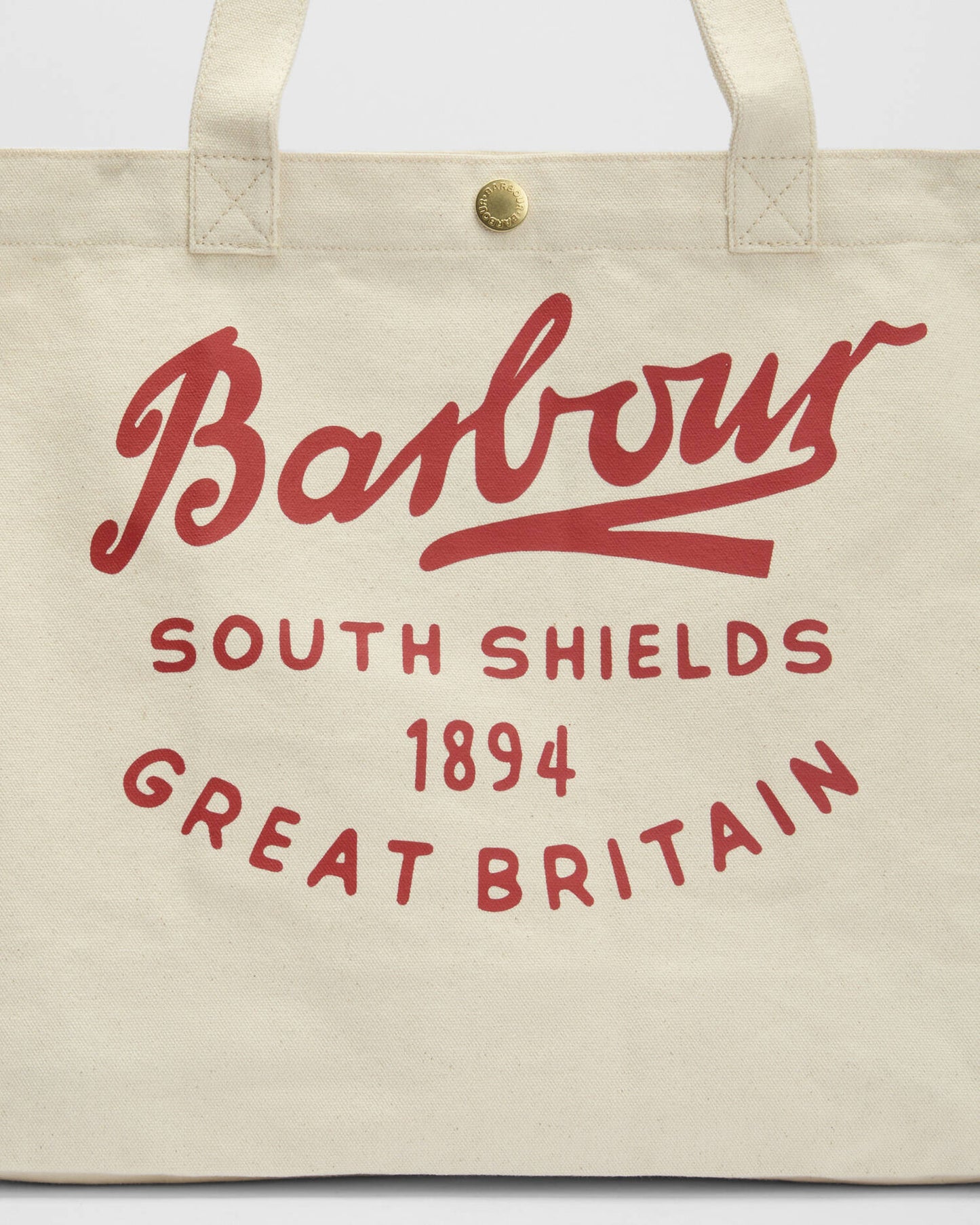 BARBOUR SCRIPT TOTE BAG - RED LOGO
