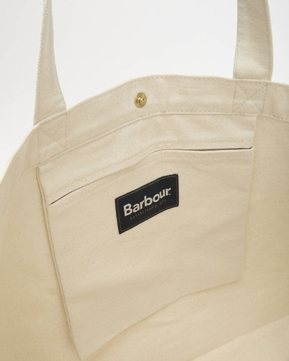 BARBOUR SCRIPT TOTE BAG - RED LOGO