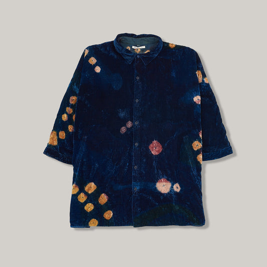 11.11 UNISEX BANDHANI DYE SHIRT - INDIGO